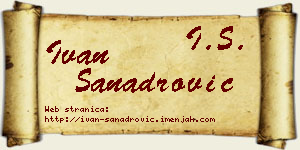 Ivan Sanadrović vizit kartica